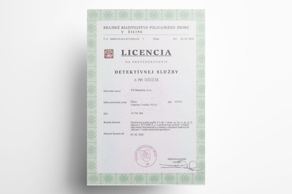detektivna licencia