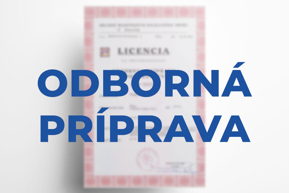 licencia odbornej pripravy