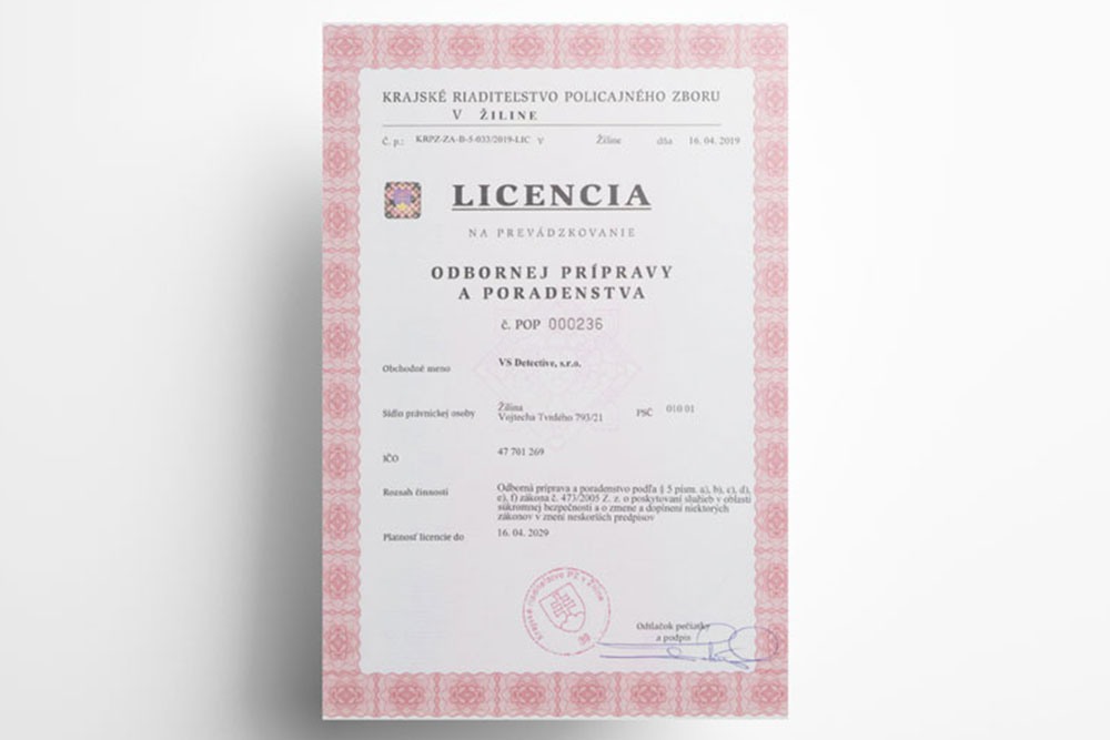 licencia odbornej pripravy